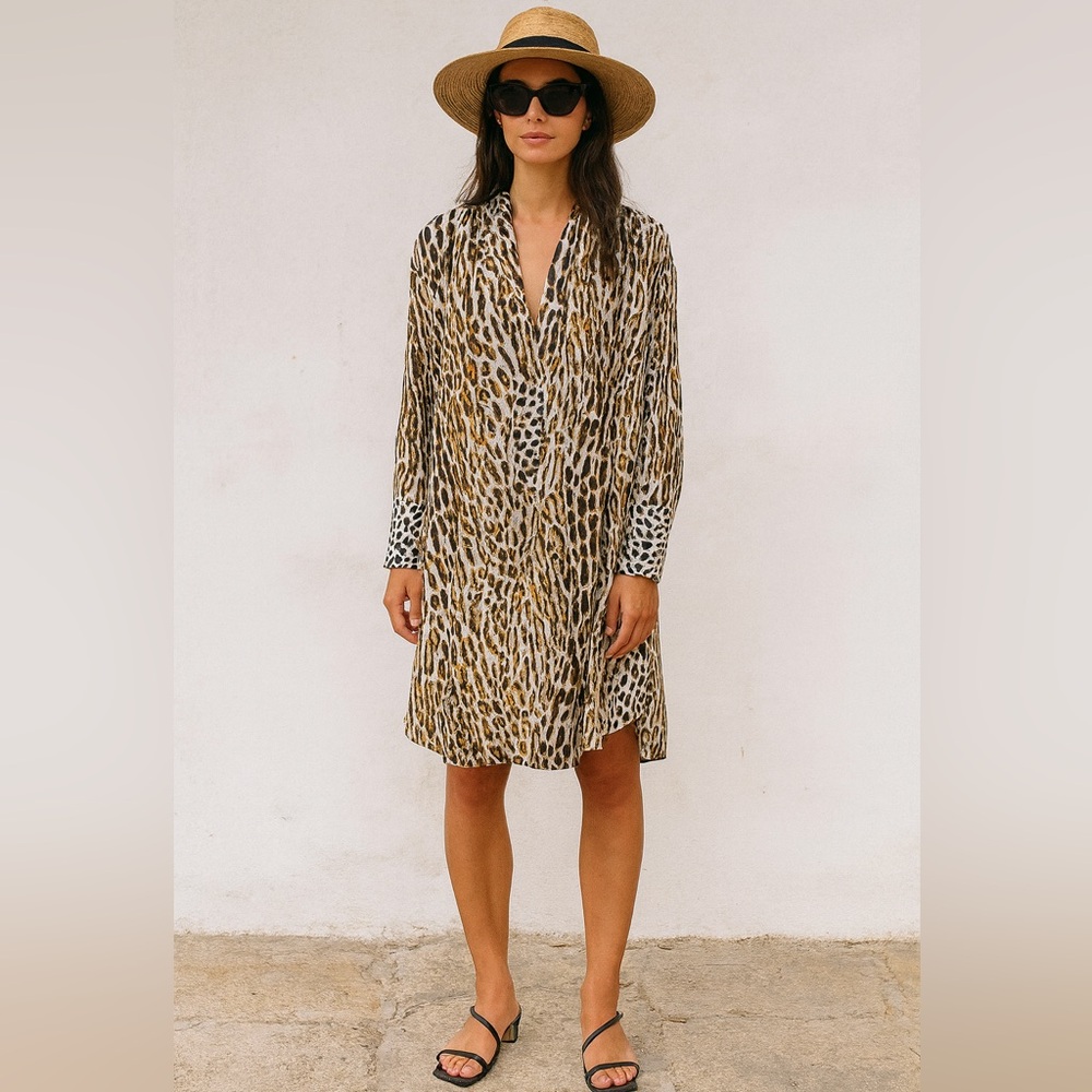 Malene Birger Caftan Leopard New Without Tags Size Small